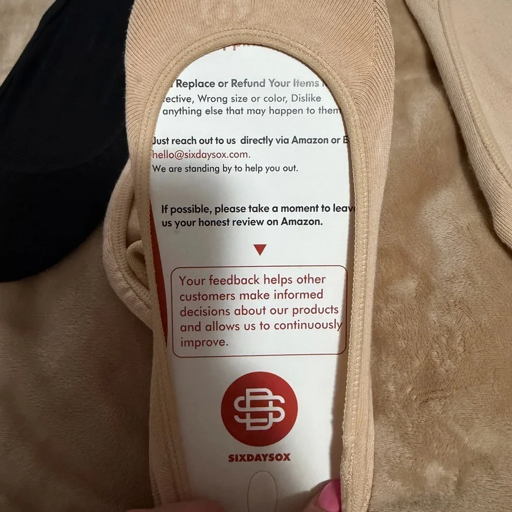 NWT SixDaySocks Beige No-Show Socks for Women Medium Lot of 6 pair